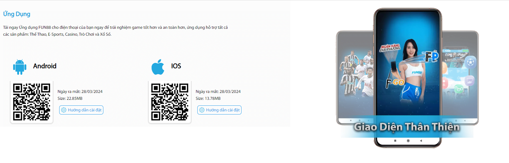 Fun88 Cá cược trên ứng dụng Fun88